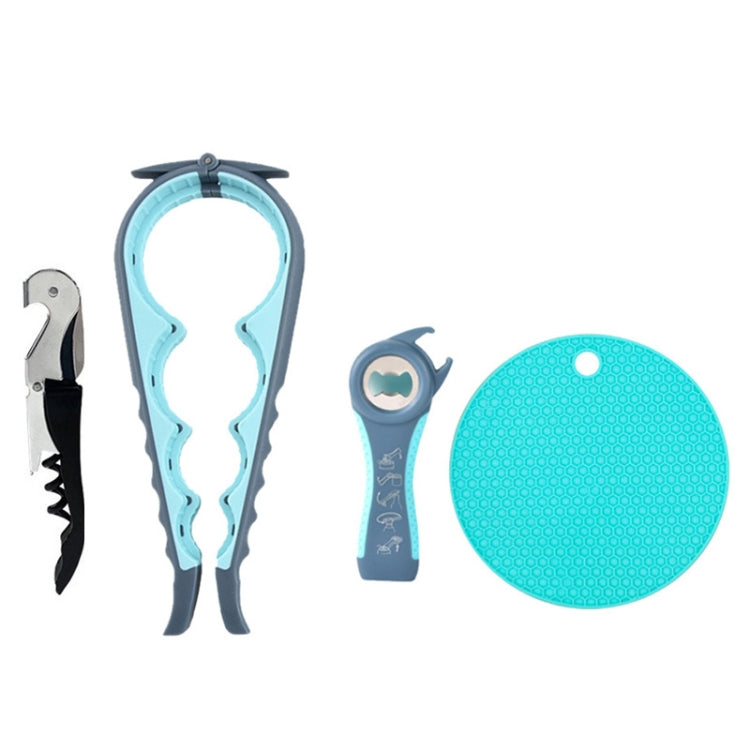 Multifunctional 4 In 1 Bottle Opener Household Saving Force Opener, Style 1 (Black Red), Style 1 (Blue), Style 2 (Black Red)
