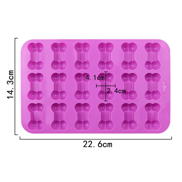 18 Grids Dog Bone Silicone Baking Cake Molds DIY Fire Paint Wax Mould, 18 Grids Dog Bone