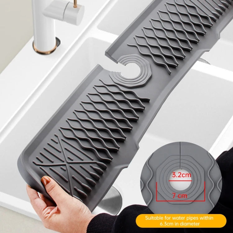 Slope Silicone Faucet Drain Pad Splash-proof Sink Faucet Mat