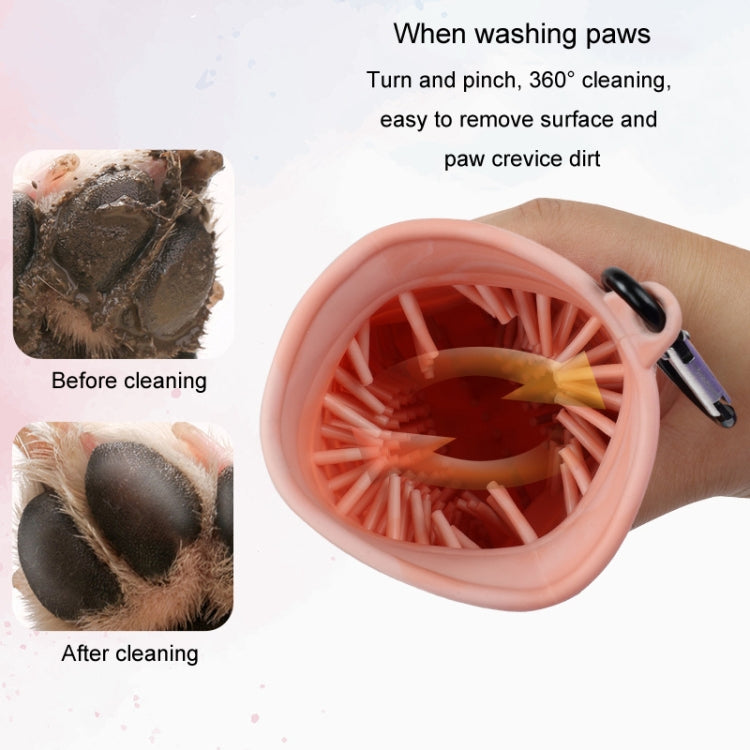 Histotree Pet Foot Washing Cup Multifunctional Dog Paw Cleaning Brush, Small (Pink), Small (Purple), Small (Blue), Large (Pink), Large (Purple), Large (Blue)
