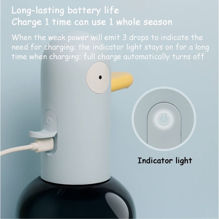 Cute Duck Automatic Foam Soap Dispenser Rechargeable Touchless Hand Washing Machine For Bathroom Kitchen, Blue, Yellow