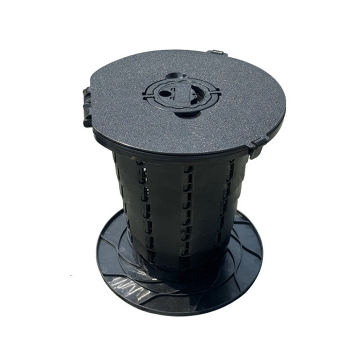 Retractable Portable Travel Toilet Collapsible Stool for Outdoors Fishing Camping, Ordinary White, Ordinary Black, With Light White, With Light Black
