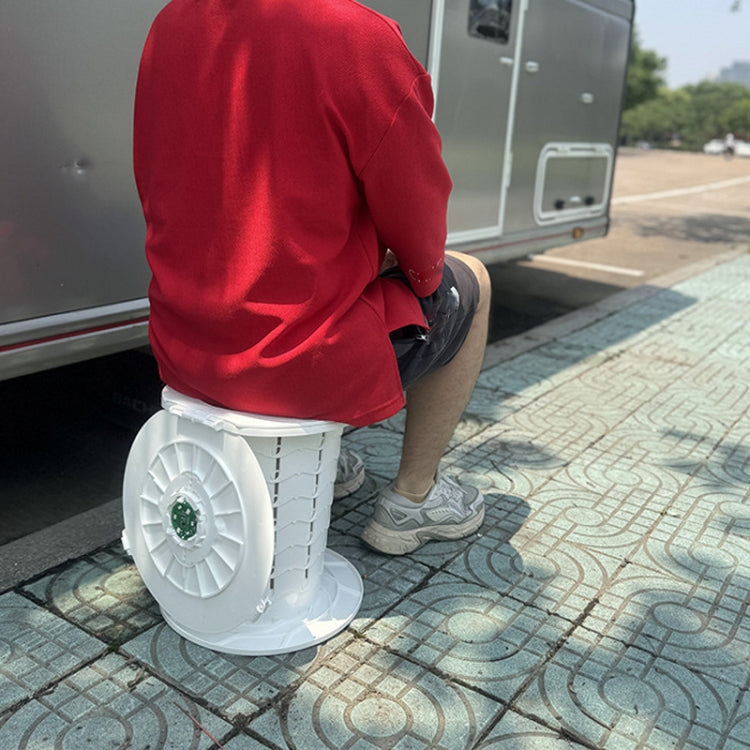 Retractable Portable Travel Toilet Collapsible Stool for Outdoors Fishing Camping, Ordinary White, Ordinary Black, With Light White, With Light Black
