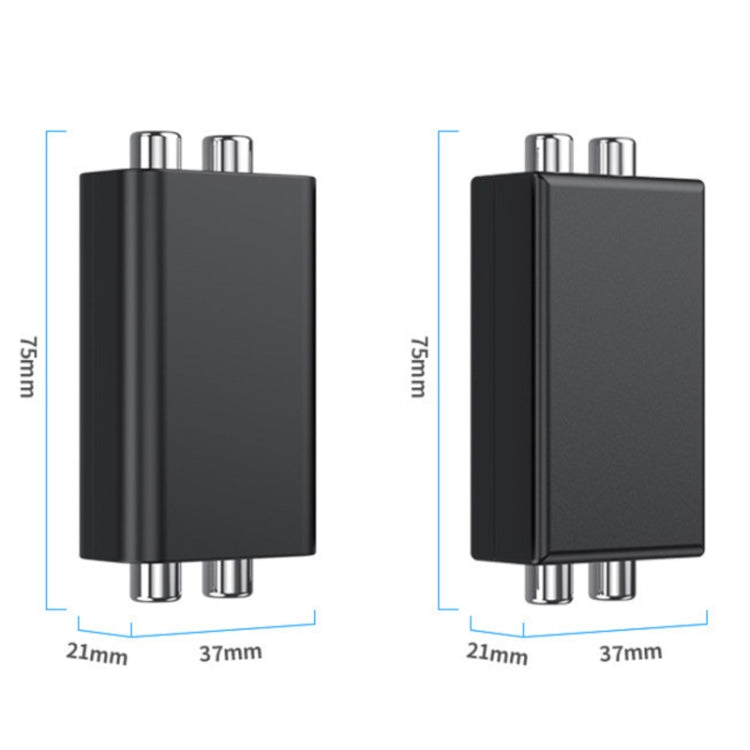 RCA Audio Ground Loop Isolator Anti-Interference Noise Reducer Eliminate Current Sound Bluetooth Receiver