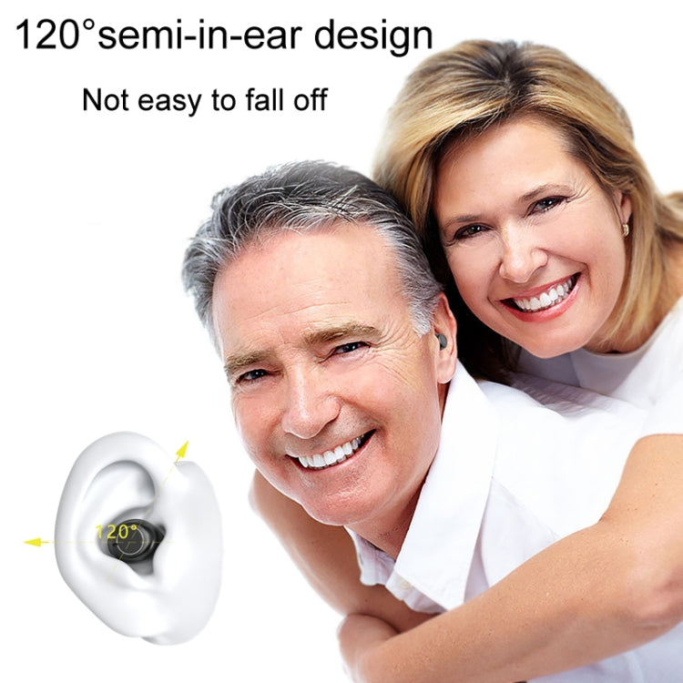 1pair Rechargeable Semi-In-Ear Hearing Aid Elderly Sound Amplifier, Semi-In-Ear
