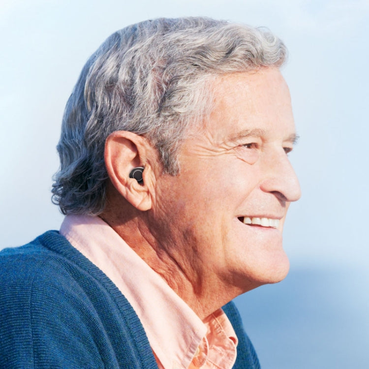 1pair Rechargeable Semi-In-Ear Hearing Aid Elderly Sound Amplifier, Semi-In-Ear