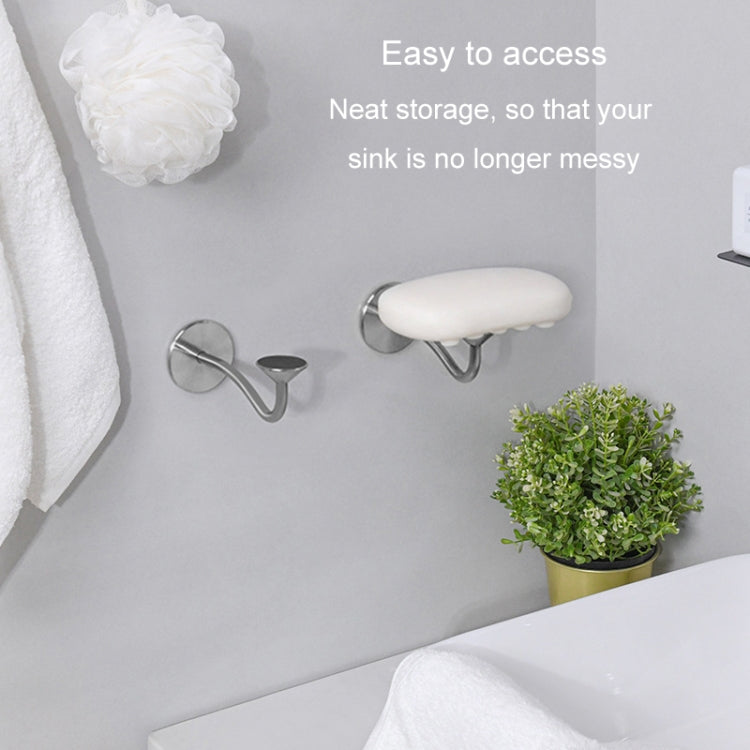 Bathroom Stainless Steel Magnetic Soap Holder Wall Mounted No Hole Soap Hanger, Nail-free Glue, Adhesive-backed