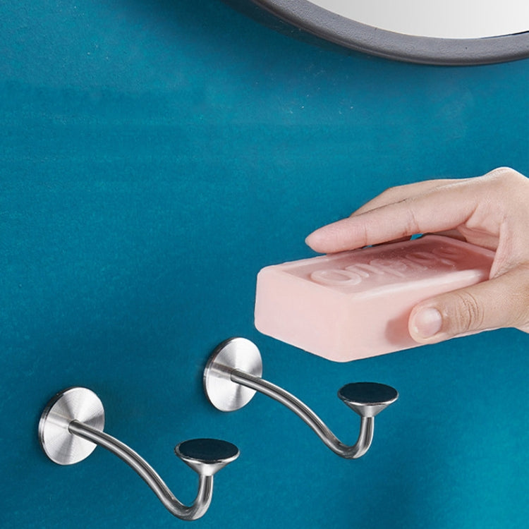 Bathroom Stainless Steel Magnetic Soap Holder Wall Mounted No Hole Soap Hanger, Nail-free Glue, Adhesive-backed
