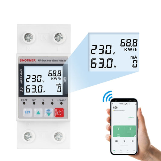 TUYA APP WiFi Smart Circuit Breaker Over Under Voltage Protector