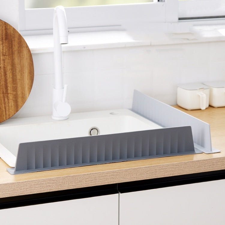 Silicone Kitchen Sink Splash Guard Countertop Water Blocking Splashback, White, Light Gray, Deep Gray