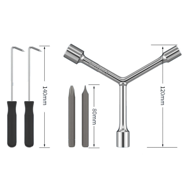 Boiler Washing Machine Disassembly Cleaning Repair Tools Multifunctional Screwdriver Trident Wrench, 5pcs/Set
