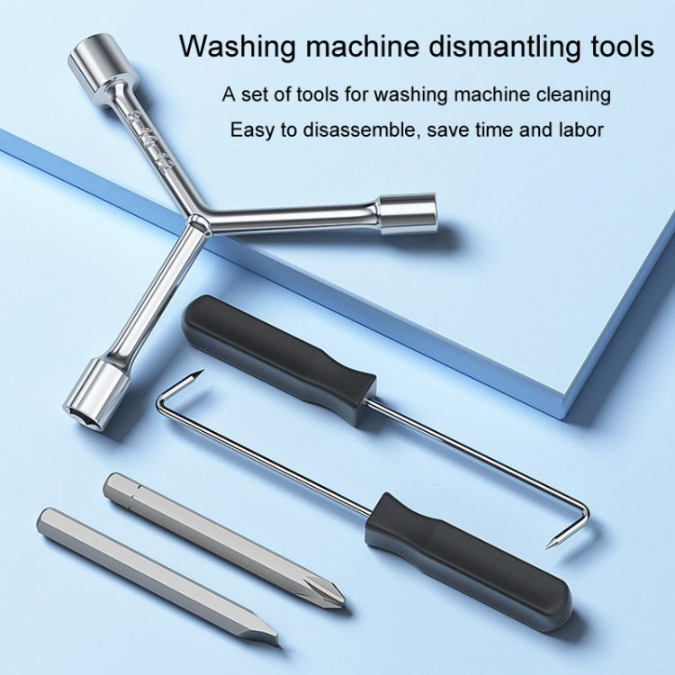 Boiler Washing Machine Disassembly Cleaning Repair Tools Multifunctional Screwdriver Trident Wrench, 5pcs/Set