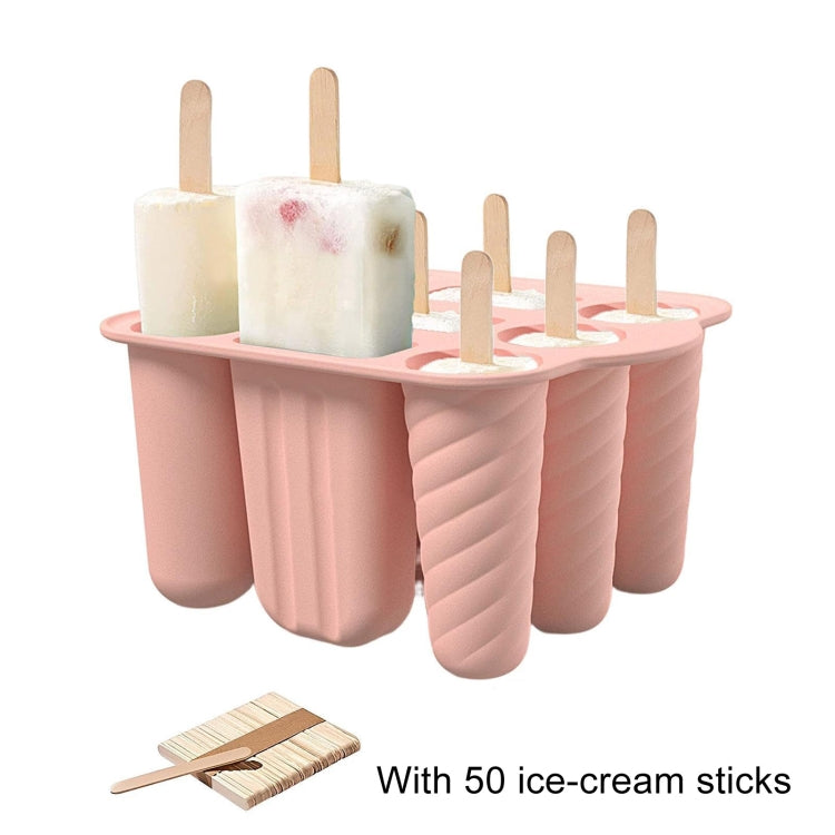 9 Grids Ice Cream Mould Silicone Ice Compartment Homemade Ice Cube Membrane Maker, Yellow A, Pink A, Green A