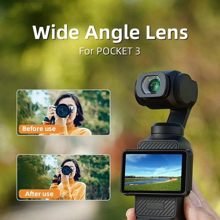 For DJI Osmo Pocket 3 Magnetic Wide-Angle Lens Extend FOV To 112 Degree