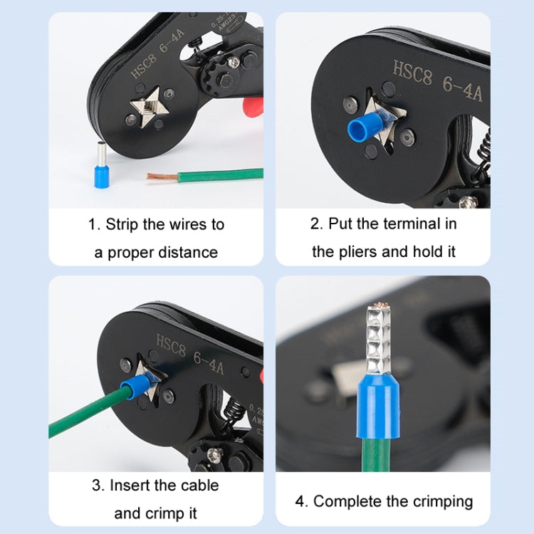 Tube-Type Cold-Pressed Terminal Block Crimping Pliers Plastic Box Set