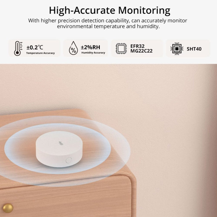 Wireless Temperature And Humidity Sensor Detector Smart Home, Sonoff SNZB-02P
