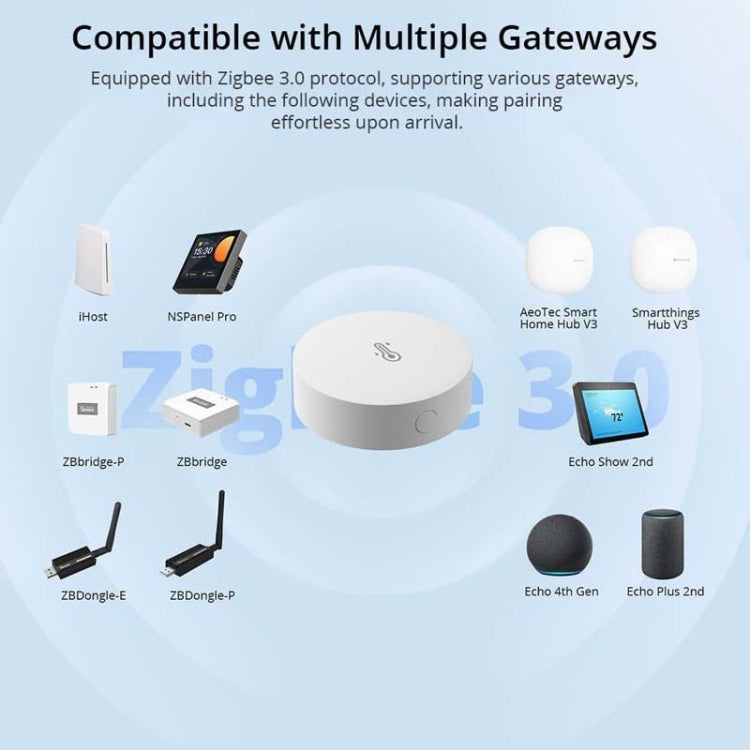 Wireless Temperature And Humidity Sensor Detector Smart Home, Sonoff SNZB-02P
