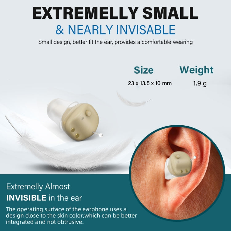 Z-68 In-ear TWS Invisible Hearing Aid Digital Sound Amplifier with Charging Box, Z-68