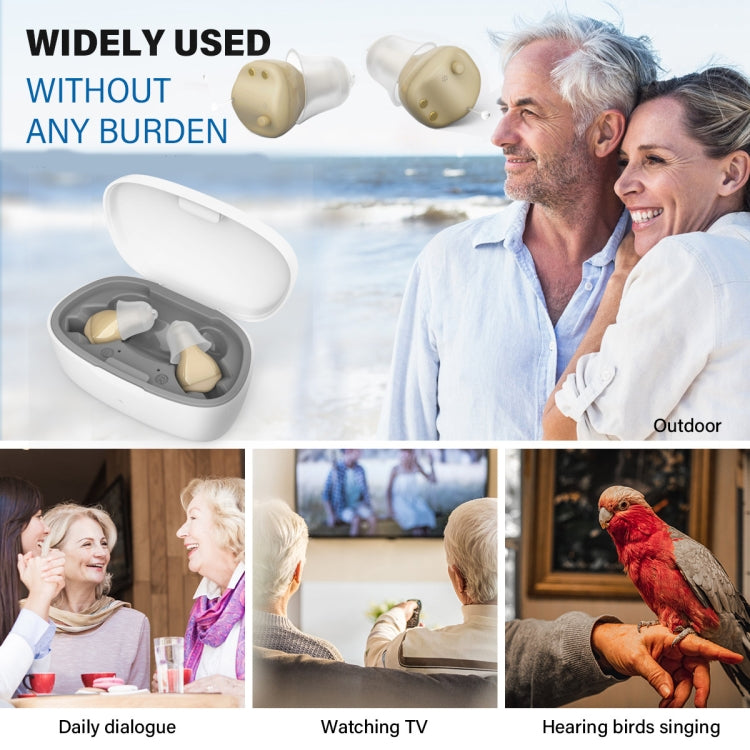 Z-68 In-ear TWS Invisible Hearing Aid Digital Sound Amplifier with Charging Box, Z-68