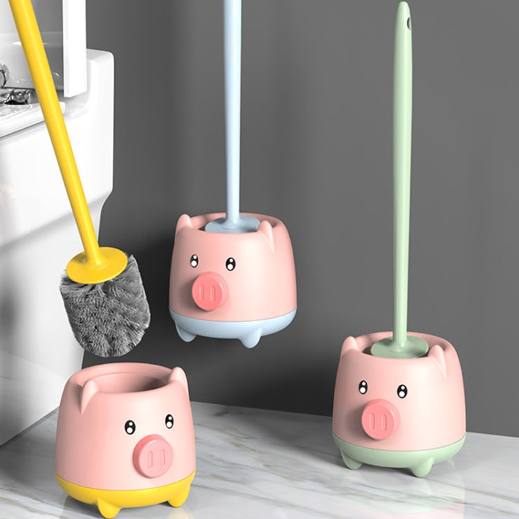 Cute Cartoon Toilet Brush Bathroom Cornerless Wall Mounted With Base Cleaning Brush