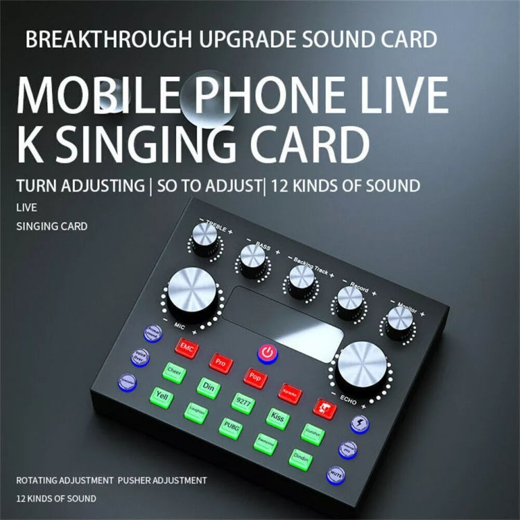 V8S Audio Mixer Live Voice Changer External Sound Card