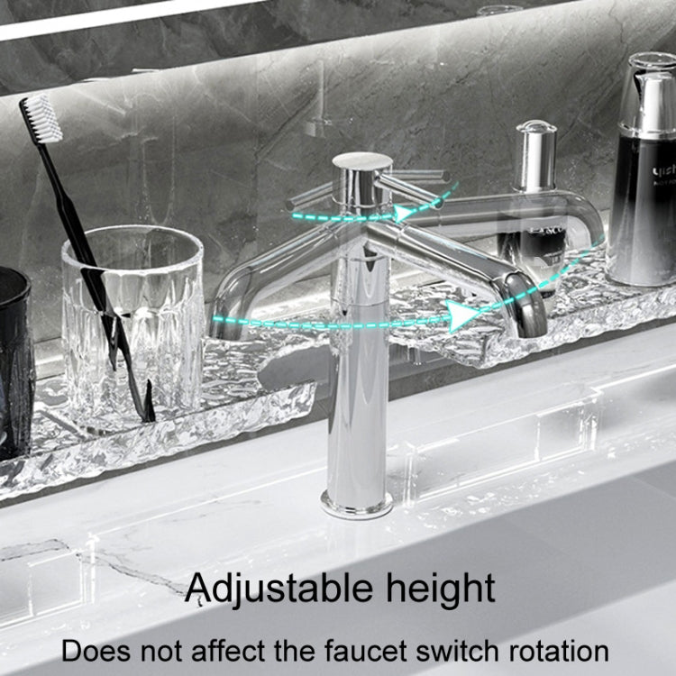 Punch-Free Bathroom Faucet Shelf Home Bathroom Vanity Storage Stand, 50 x 11cm