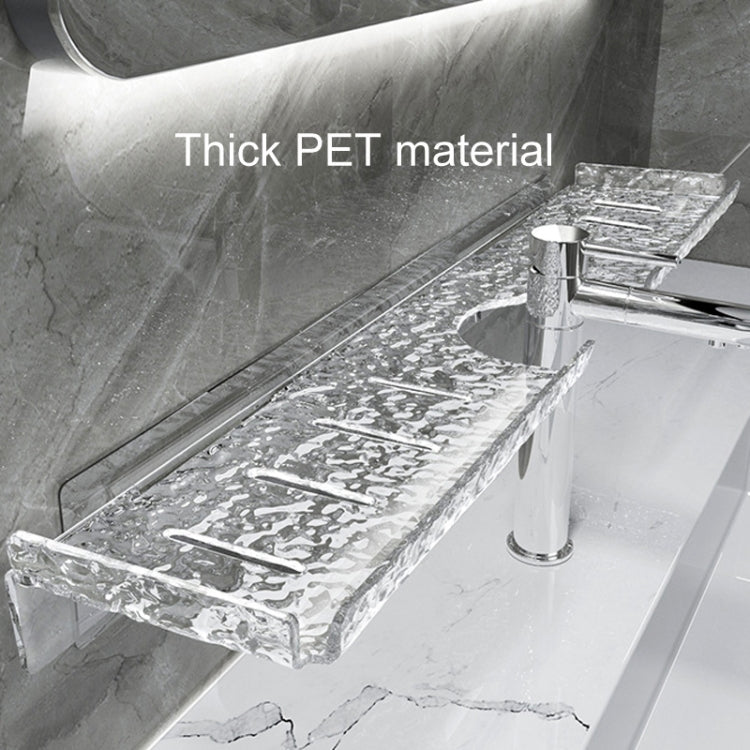 Punch-Free Bathroom Faucet Shelf Home Bathroom Vanity Storage Stand, 50 x 11cm