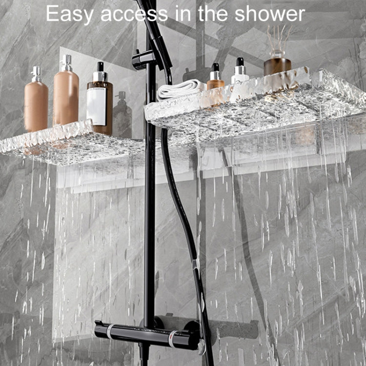 Punch-Free Bathroom Faucet Shelf Home Bathroom Vanity Storage Stand, 50 x 11cm