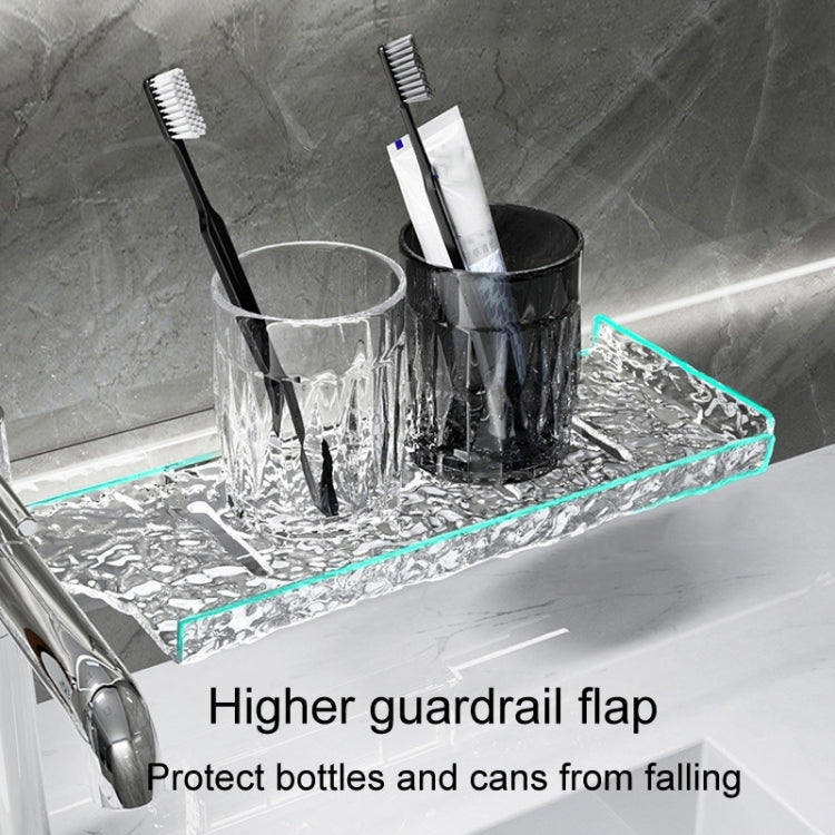 Punch-Free Bathroom Faucet Shelf Home Bathroom Vanity Storage Stand, 50 x 11cm