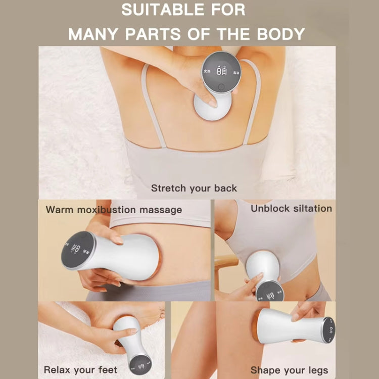 Acupuncture Stone Electric Hot Compress Vibrating Massager Whole Body Universal 9-speed Adjustable Gua Sha Apparatus, Red, Black