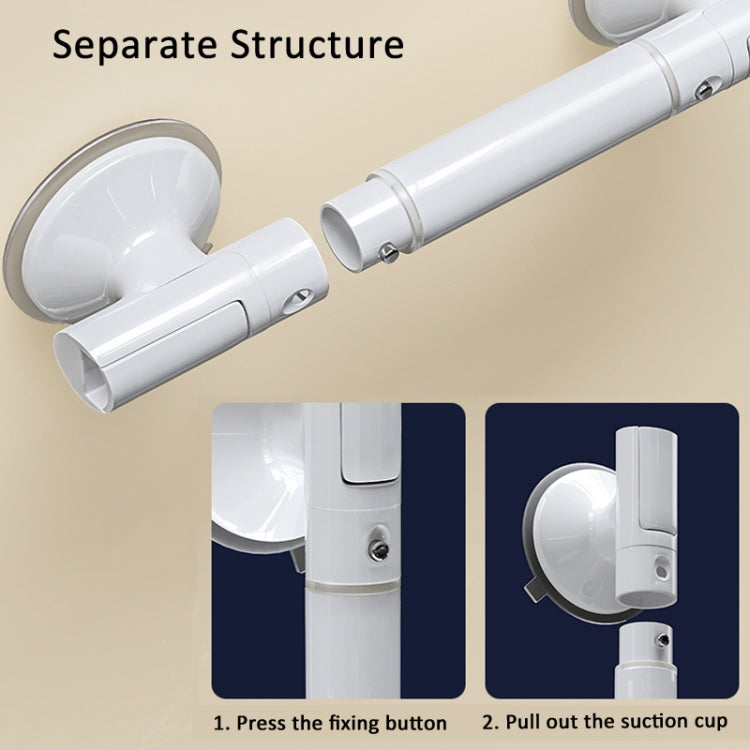 Heavy Duty Separate Design Shower Handles for Elderly with Luminous, 35cm Suction Cup, 45cm Suction Cup