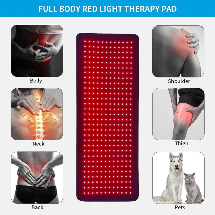 360 LED Beads Red Light Physical Therapy Waist Pad Infrared Fitness Light Therapy Pad, US Plug, UK Plug, EU Plug, AU Plug