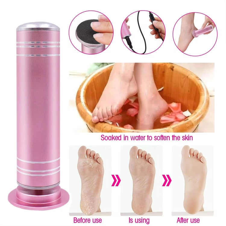 Electric Foot Grinder Calluses Dead Skin Remover With 60pcs Replaceable Sandpaper Discs, US Plug, EU Plug, UK Plug