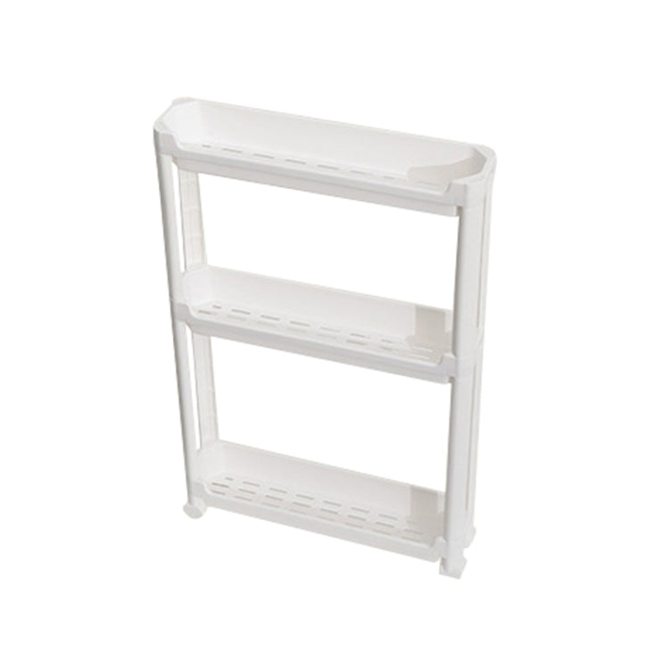 Bathroom Door Narrow Shelf Toilet Crack Floor Trolley Organiser, 3 Layers