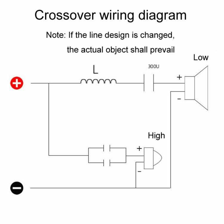High And Low 2-Way Audio Crossover Hi-Fi Speaker Conversion Divider