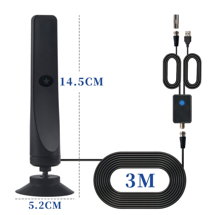 4K 1080P Indoor Digital TV Antenna For Local Channels 50 Miles Range With Amplifier Signal Booster