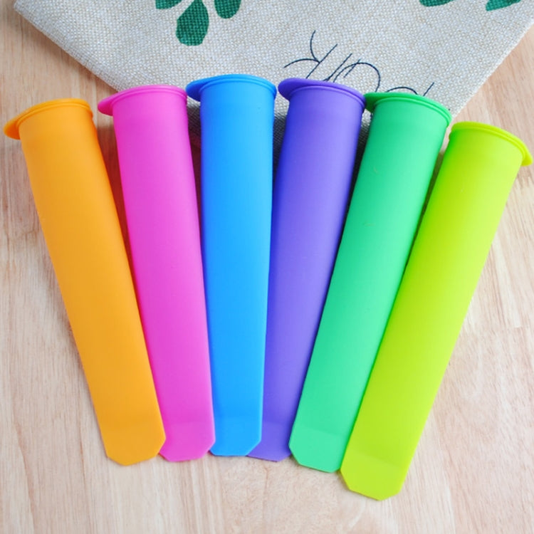 Food Grade Long Silicone Popsicle Ice Cream Molds, 6Colors / Set