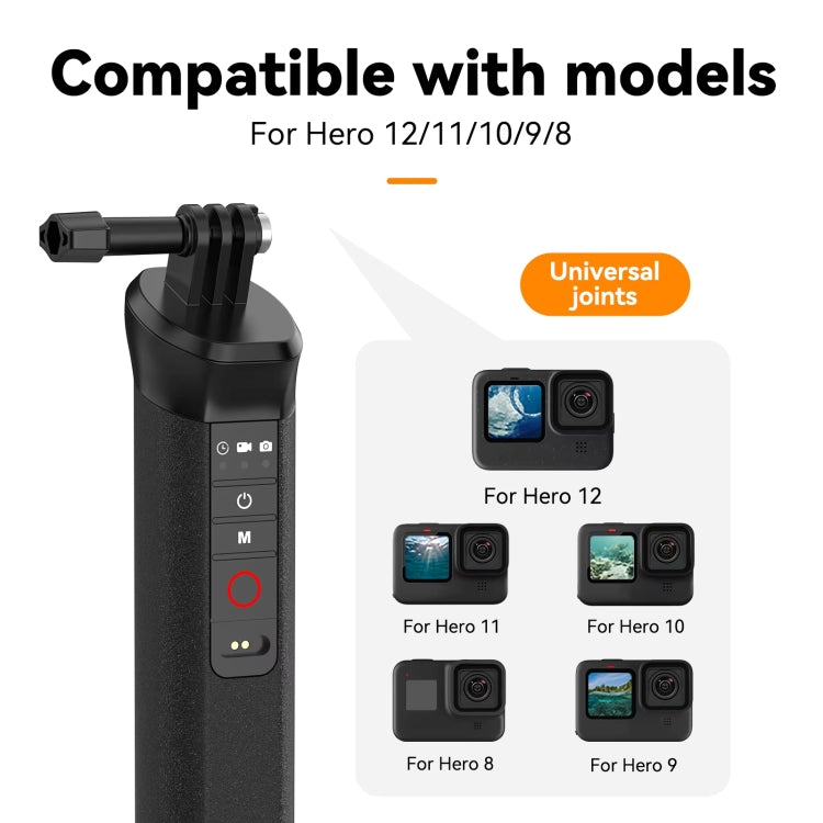 TELESIN Bluetooth Buoyancy Bar 15m Waterproof Depth For GoPro HERO13 / 12 / 11 / 10 / 9 / 8 Black, S4-FHG-01-TGP
