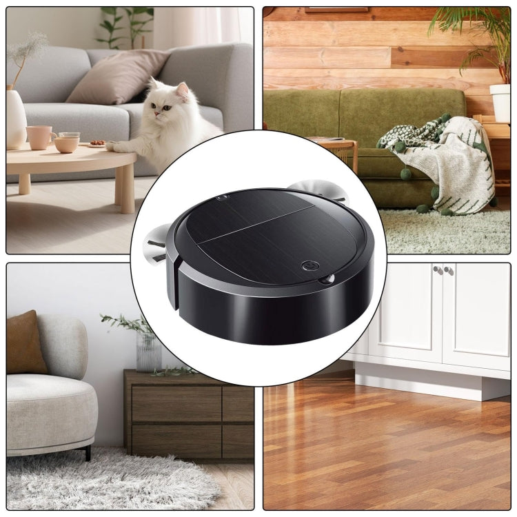 Intelligent Sweeper Robot Home Automatic 3 In 1 Integrated Cleaning Machine Vacuum Cleaner, Battery White, Battery Black, Rechargeable White, Rechargeable Black
