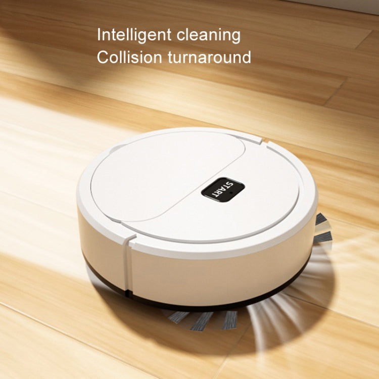 Automatic Mini Sweeping Robot Mopping Sweeping Suction 3 In 1 Cleaning Machine, White Rechargeable, Black Rechargeable, Black Battery, White Battery