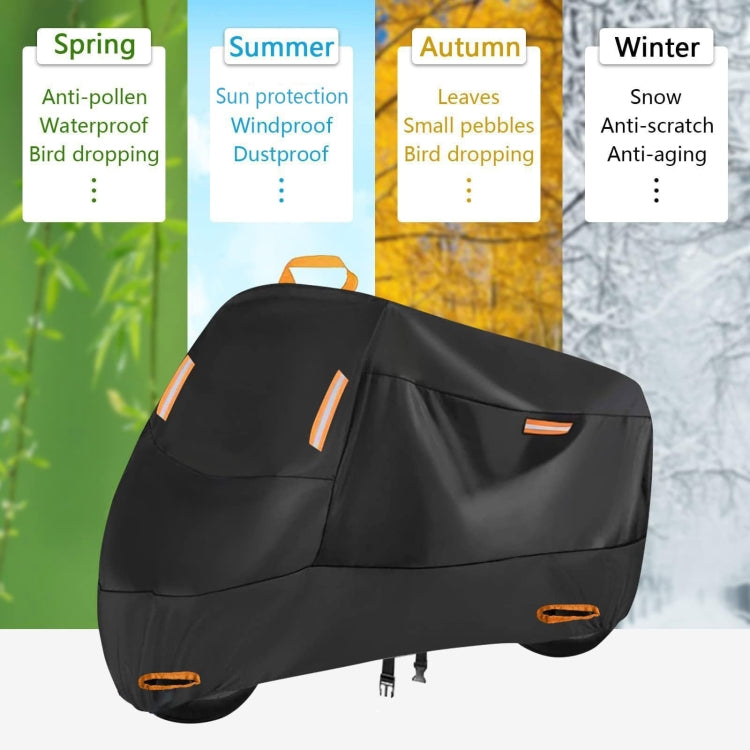 Motorcycle Rain Sun Protection Cover Oxford Cloth Dustproof With Anti-theft Buckle
