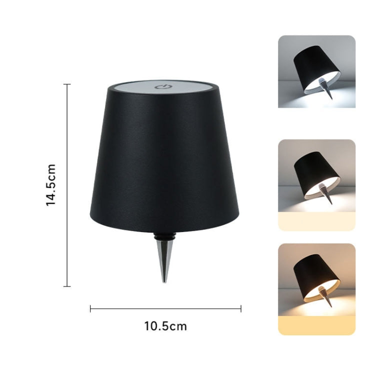 LED Rechargeable Ambient Table Lamp Tri-color Dimmable Wireless Wine Bottle Lamp Bar Light