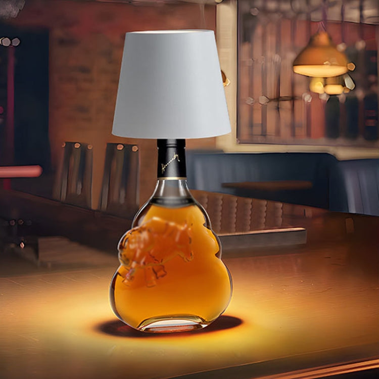LED Rechargeable Ambient Table Lamp Tri-color Dimmable Wireless Wine Bottle Lamp Bar Light