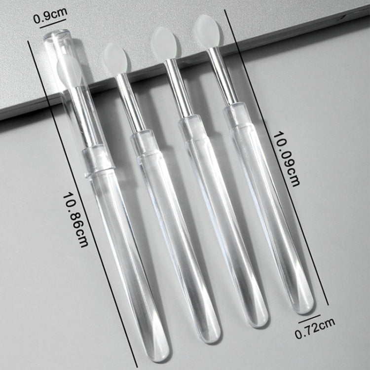 Nail Art Silicone Applicator Sticks Multi-Purpose Dabbing Powder Glitter Eyeshadow Brush Applying Manicure Tool, 2pcs