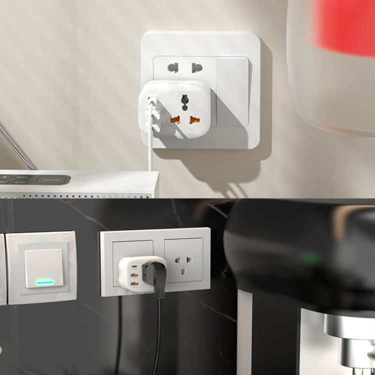 Universal Converter Plug 2USB+Type-C Smart Converter Socket