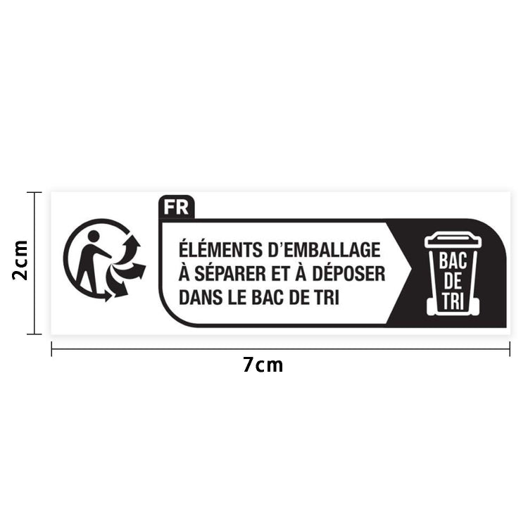 ملصق شعار تحذيري صديق للبيئة بحجم 7 × 2 سم