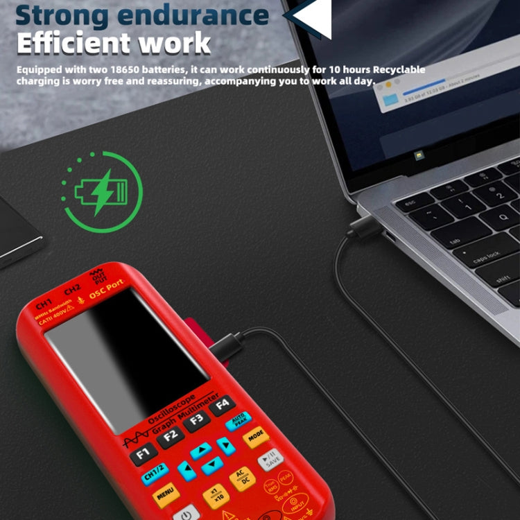 BSIDE O9 Digital Handheld Dual Channel 50MHz Oscilloscope Signal Source Multimeter