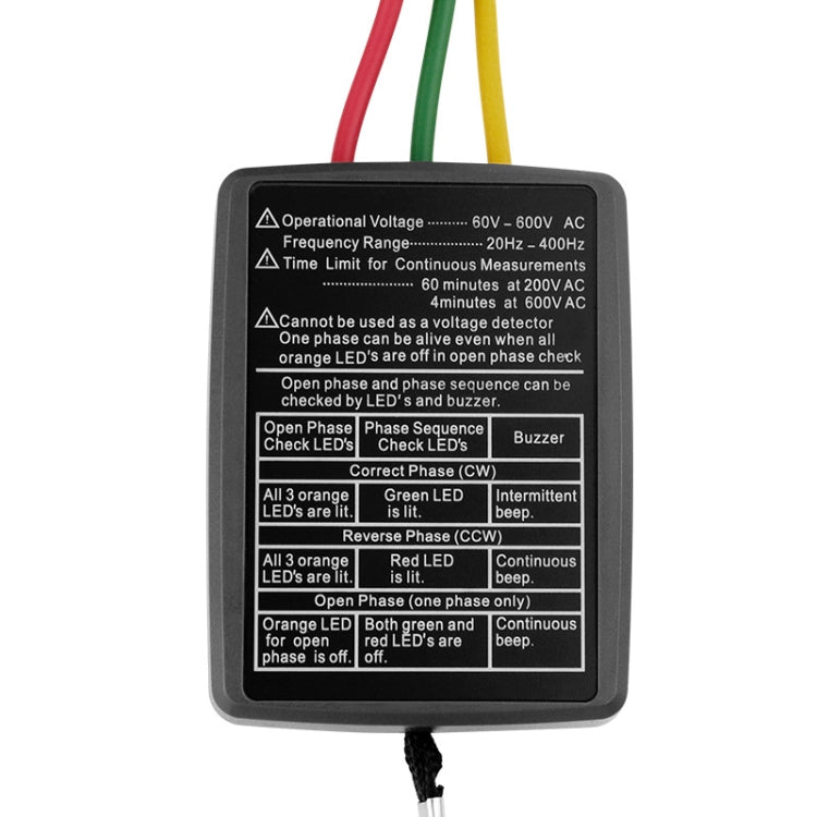 3 Phase Alternating Current Phase Meter Phase Detector Rotation Tester Indicator Digital Phase-Order Indicator