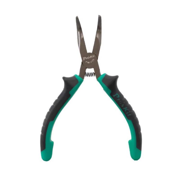 ProsKit PM-755 5 Inch Bent Nose Plier Small Curved Needle Cutting Pliers Wire Cutter