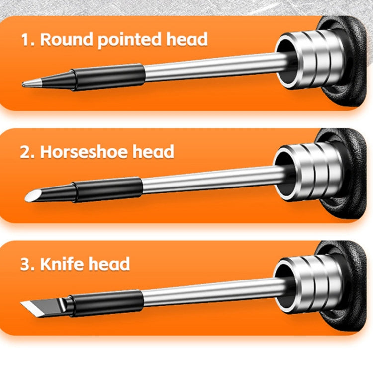 USB Digital Display Charging Soldering Iron Set 5-speed Temperature Adjustable, Standard Edition Gray, Standard Edition Orange, 3 Heads Gray